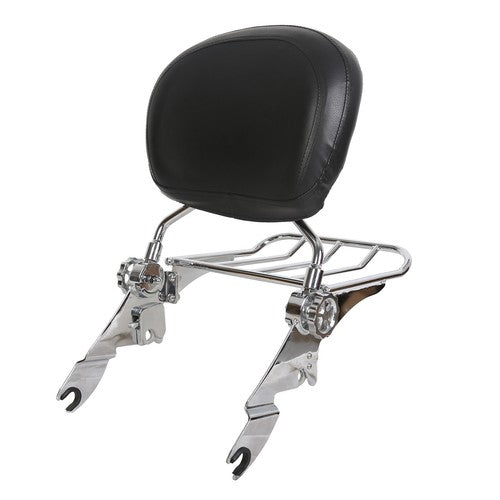 DURAFORCE Adjustable Backrest Sissy Bar Luggage Rack For Harley Touring Road Glide 2009-24