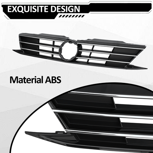 DURAFORCE For 2015 2016 2017 2018 VW Volkswagen Jetta Front Bumper Chrome Grille Grill