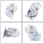 DURAFORCE 2Inch Caster Wheels 4 pieces Heavy Duty Alloy Steel + Rubber Casters white