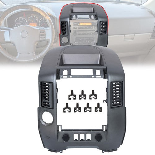 DURAFORCE Instrument Panel Lid Dash Radio Bezel ABS for 04 05 06 Nissan Titan Armada