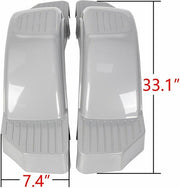 DURAFORCE For 12" Wheels Tires Skirt Boat 2PCS Gray Single Axle Trailer Fenders w/ Steps