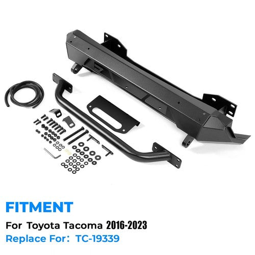 Steel Front Stubby Bumper Guard Bull Bar for Toyota Tacoma 2016-2023