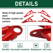DURAFORCE For Polaris RZR XP 1000 / Turbo 2014-2023 Red High Clearance Steel Front A Arms