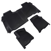 DURAFORCE All-Weather TPE Floor Mats Liners for Chevy Silverado GMC Sierra 1500 2019-2026