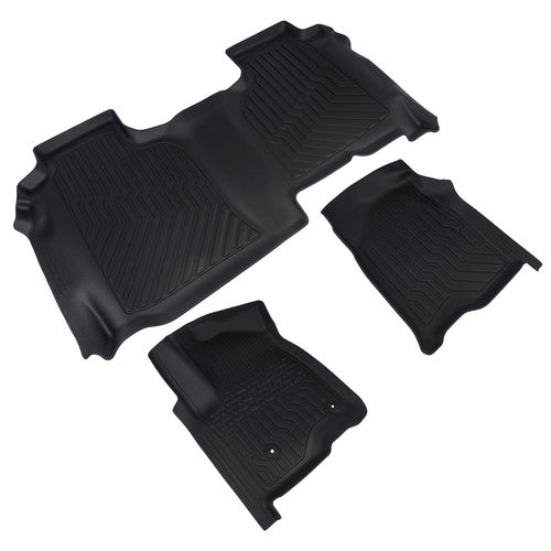 DURAFORCE All-Weather TPE Floor Mats Liners for Chevy Silverado GMC Sierra 1500 2019-2026