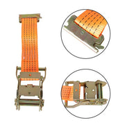 DURAFORCE 2"x 20' E-Track Ratchet Tie Strap Truck 4400 lb Enclosed Cargo Van Straps 4 Set