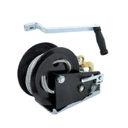 DURAFORCE Winch Steel+Polyester Black 3500lbs 33ft 4:1/8:1 26mm Hook Bidirectional Ratchet