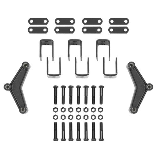 DURAFORCE New Tandem Trailer Axle Shackle Kit Heavy Duty Steel for Double Eye Spring US