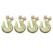 DURAFORCE 4Pcs 1/2" Clevis Grab Hook G70 Forged Steel Chain Hook Fracture Strength 48000lb
