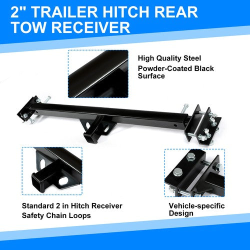 2 Trailer Hitch for Camper RV Trailers 5th Wheel Bike Rack Mount Adjustable