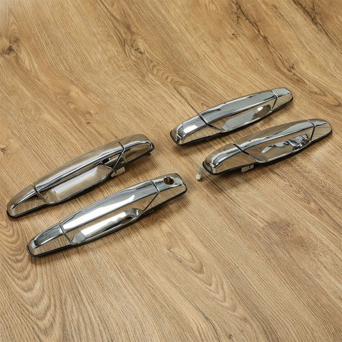 Chrome Door Handles Left Right for Chevy Tahoe Yukon Sierra Denali 07-13 4Pack