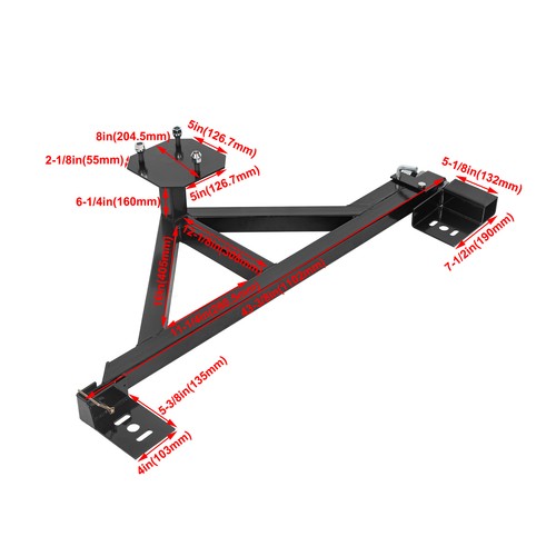 Rear Spare Tire Carrier Rack with Drop Down Option Steel for Hummer H2 2003-2009