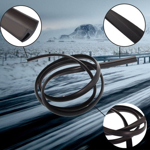 DURAFORCE Universal Car Front Under Windshield Panel Sealed Trim Moulding Rubber Strips