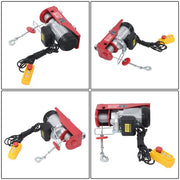 DURAFORCE Mini Electric Hoist PA400 880lbs 14ft/4.2m Wired Remote Control Ring Axle Belt