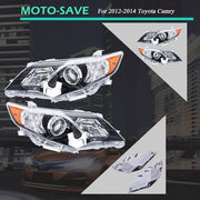 DURAFORCE Driver + Passenger Side Headlight Projector Headlamps For Toyota Camry 2012-2014