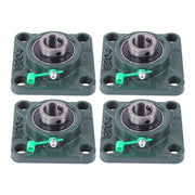 DURAFORCE 4Pcs UCP204-12 Cast Iron Pillow Block Flange Bearings - 3/4" hole with seat