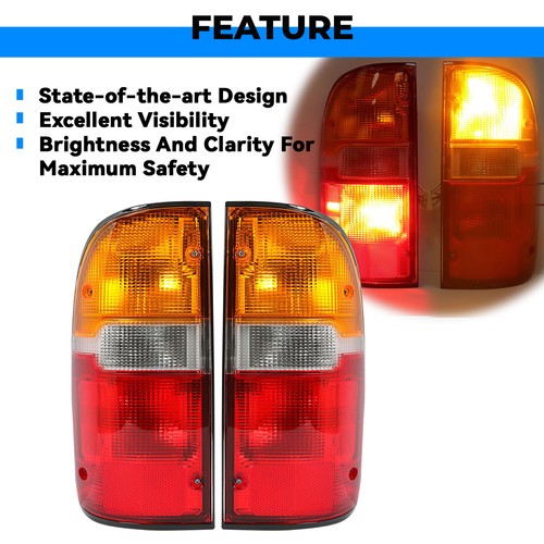 Tail Lights Brake Lamps with Bulbs Left and Right for Toyota Tacoma 1995 2000