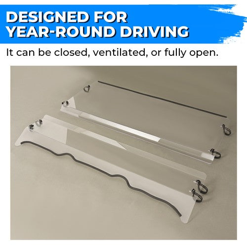 Plastic Clear Full Size Front Windshield For Polaris Ranger XP 500 800 2009-2024