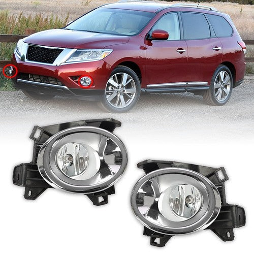 DURAFORCE Fog Light Assembly For Nissan Pathfinder 13-16 26915-3JA0A Right+Left w/Switch