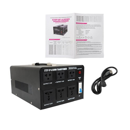 DURAFORCE 3000W Voltage Transformer Converter Step Up/Down 110-120V to 220-240V New