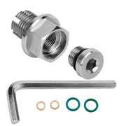 DURAFORCE M12.1-1.25x15mm Oil Drain Plug Self-tapping Piggyback Stainless Steel Repair Kit