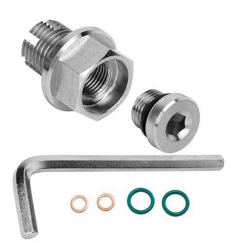 DURAFORCE M12.1-1.25x15mm Oil Drain Plug Self-tapping Piggyback Stainless Steel Repair Kit