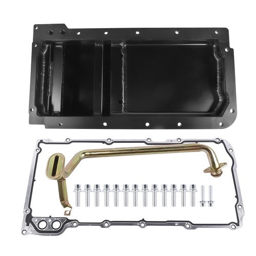 DURAFORCE Aluminum 7-QT Rear Oil Pan Kit for GM LS LS1 LS2 LS3 LS6 Engines 81004-R Black