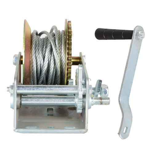 DURAFORCE New 3500 lbs Hand Winch With Cable For Trailer Winch Durable Hand Crank Winch