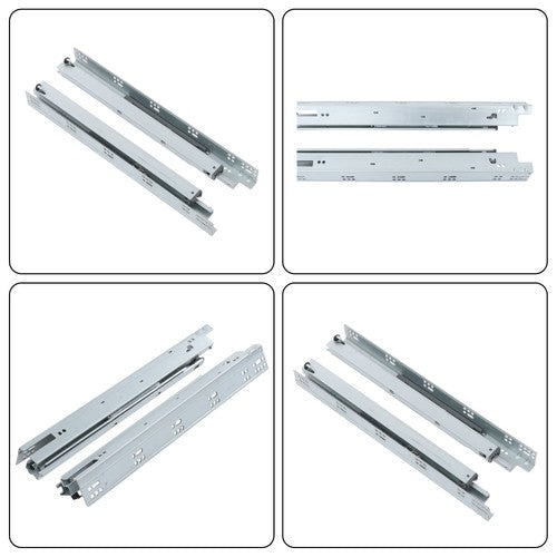 DURAFORCE 4Pair 18Inch Undermount Soft Close Drawer Slides with 3D Adjustable Lock Device