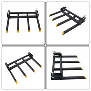 DURAFORCE 2500lbs 42" Clamp on Heavy Debris Fork for Tractor Skid Steer Buckets Universal