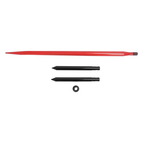 DURAFORCE 49" Hay Bale Spear Attach 4500lbs Quick Attach Fork Spike w/ 2 Stabilizer Spear