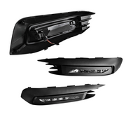 DURAFORCE For 2016-2018 Honda Civic Sedan Front Bumper Lower Grille & DRL Fog Light Lamp