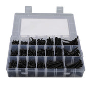 DURAFORCE 485 Pack Black wood screws kits with 20 different sizes #6, #8, #10 For Wood