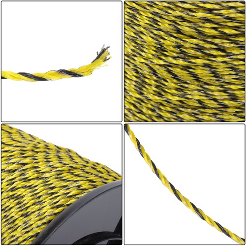 DURAFORCE Yellow and Black 5200Ft 1585m 6 Stainless Steel Strands Fence Wire 140 Pounds