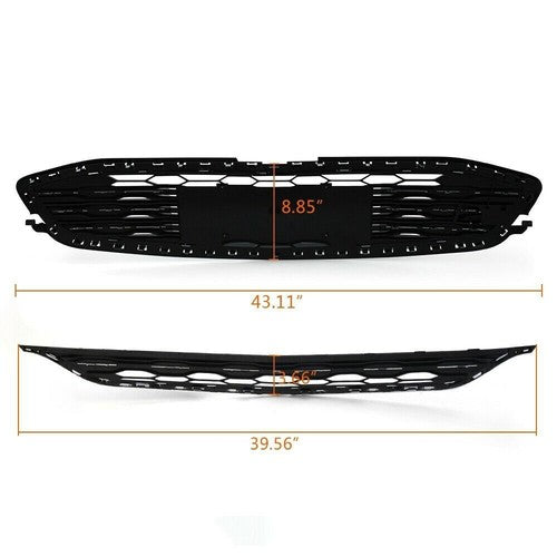 DURAFORCE Front Bumper Upper&Lower Grille ABS Plastic Grill For Chevrolet Malibu 2016-2018