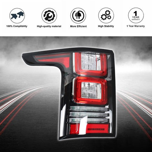 DURAFORCE Red LED Left / Driver Side Tail Light Fit For 2013-2017 Land Rover Range Rover