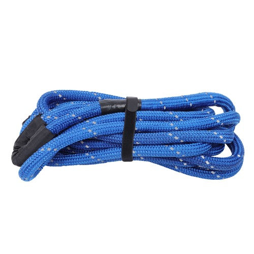 DURAFORCE Kinetic Recovery Tow Rope 34000Lbs 1in x 30ft Blue with Soft Shackle for Truck