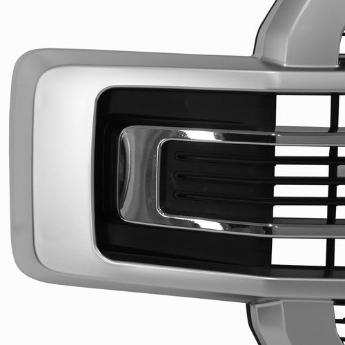 DURAFORCE Ingot Silver Front Bumper Grille Grill for 2018-2020 for Ford F-150 Limited