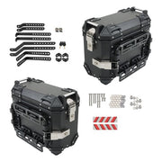DURAFORCE 36L Motorbike Hard Side Saddlebag Box Trunk Tour with Support Racks 2×Side Case