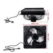 DURAFORCE High Speed 1600RPM 900CFM 1.7m Power 12'' Shutter Wall-Mount Attic Exhaust Fan