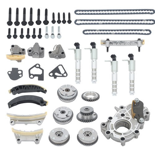 DURAFORCE Timing Chain Kit & 4VVT Cam Phaser & Oil Pump For Chevrolet Traverse 2009-2016