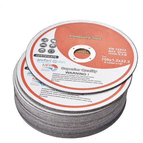 DURAFORCE 25 Pack 6"x.045"x7/8" Cut-off Wheel - Metal & Stainless Steel Cutting Discs