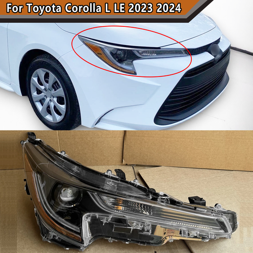 DURAFORCE LED Headlight Assembly For 2023 2024 Toyota Corolla L LE Base Right Passenger RH
