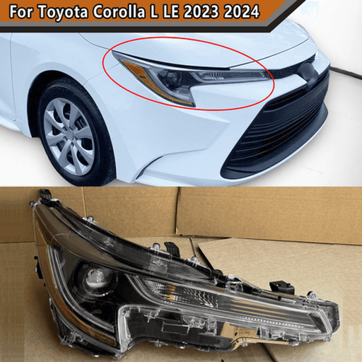 DURAFORCE LED Headlight Assembly For 2023 2024 Toyota Corolla L LE Base Right Passenger RH