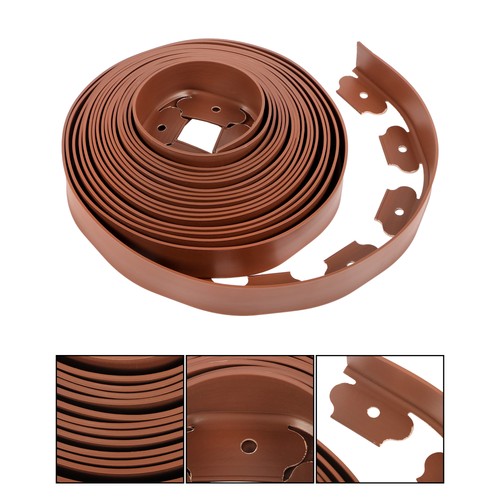 DURAFORCE 2” No Dig Lawn Border L-shaped Lawn Garden Edging Kit W/ 40 Spikes Plastic 40FT