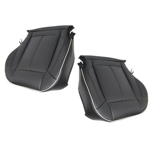 DURAFORCE NEW Black Leather For Hummer H3 2006-2010 Driver&passenger Bottom Seat Cover