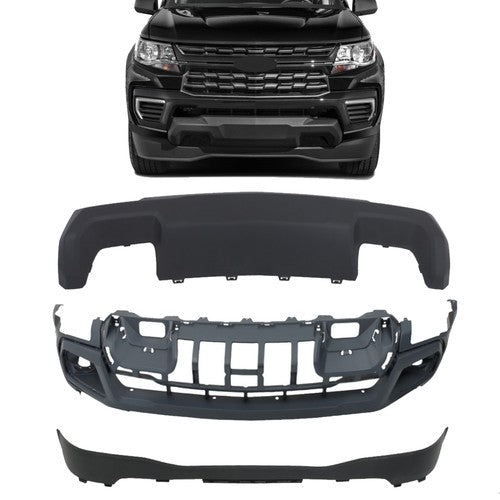 DURAFORCE For Chevrolet Colorado 2021-2022 Front Bumper Cover+Skid Plate+Air Deflector