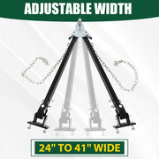 DURAFORCE Adjustable 5000lbs For Trailer RV Tow Bar Flat Dinghy Towing Fit 2'' Ball Hitch