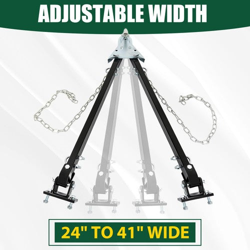 DURAFORCE Adjustable 5000lbs For Trailer RV Tow Bar Flat Dinghy Towing Fit 2'' Ball Hitch