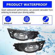 DURAFORCE For 2009 2010 2011 Honda Civic Sedan Clear Lens Fog Lights W/Bulb Switch Wiring
